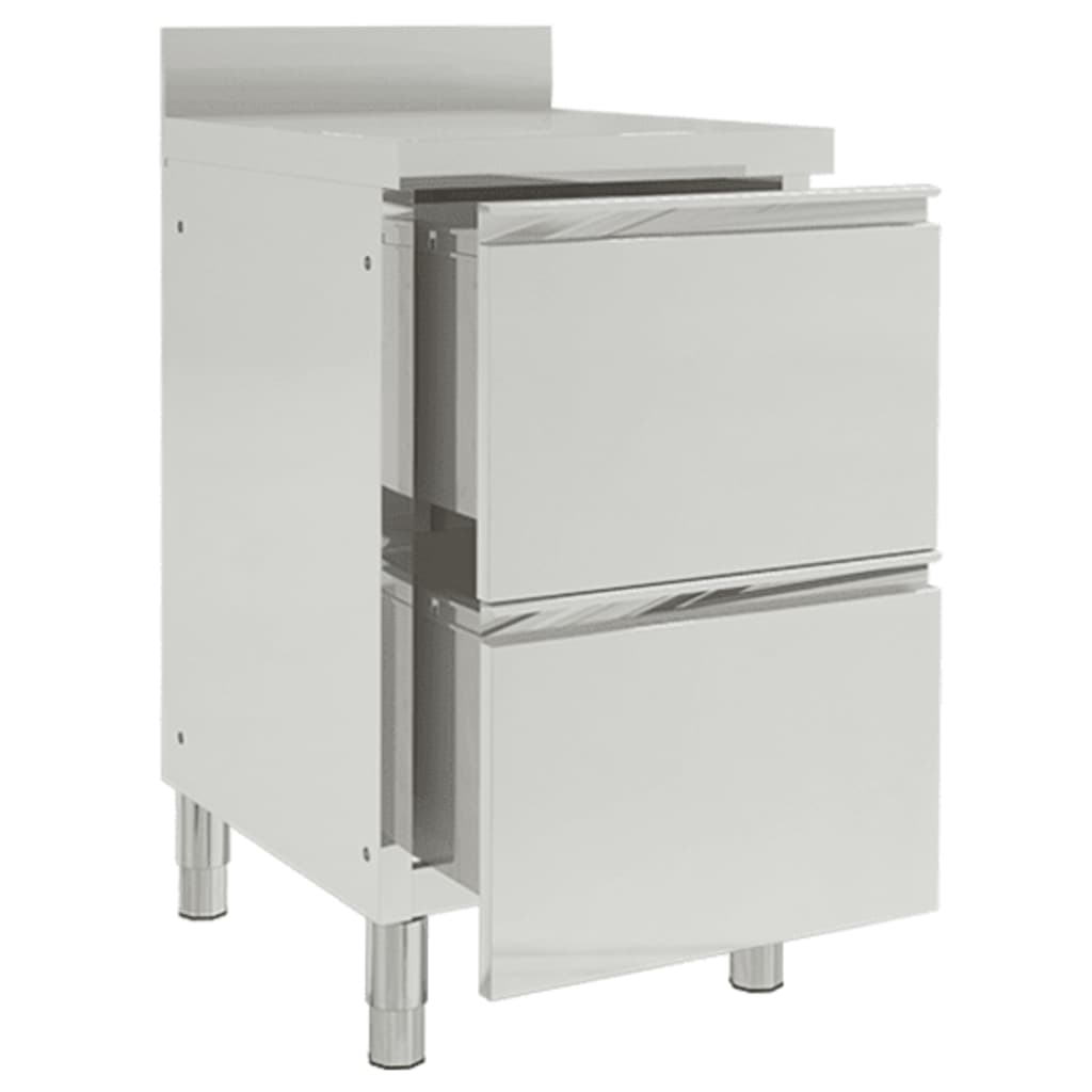 Mobili da cucina commerciali con 2 cassetti 2 pz 50x60x96 cm