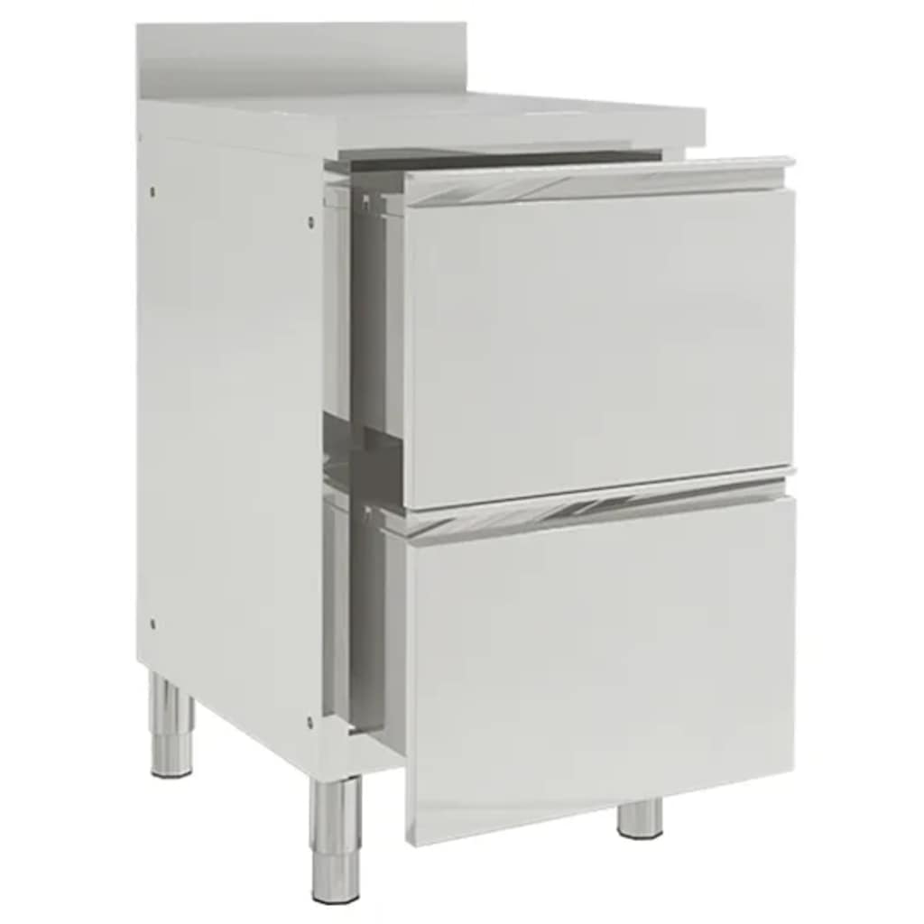Mobili da cucina commerciali 2 pz 50x60x96 cm in acciaio inox - homemem39