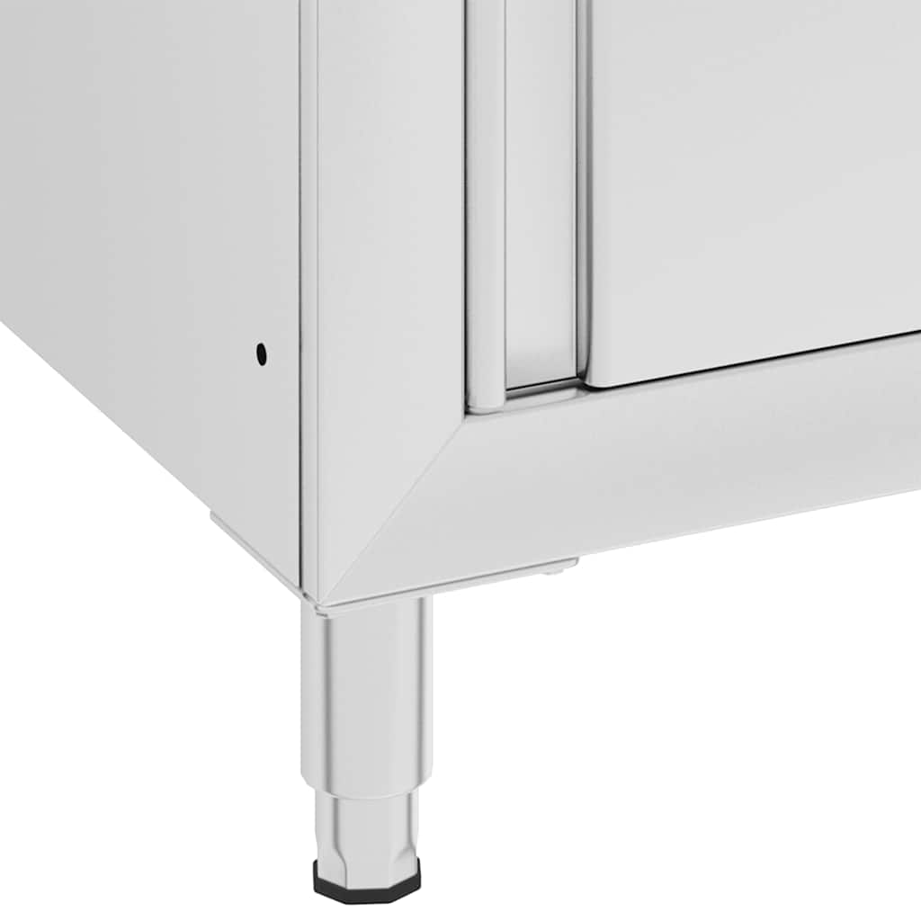 Mobiletti da Cucina Commerciale 2 pz in Acciaio Inox - homemem39