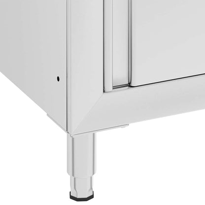 Mobiletti da Cucina Commerciale 2 pz in Acciaio Inox - homemem39