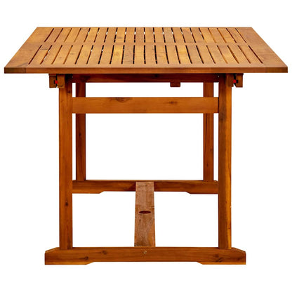 Tavolo da Pranzo per Esterni (150-200)x100x75cm Massello Acacia