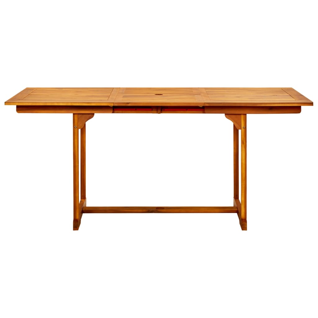 Tavolo da Pranzo per Esterni (120-170)x80x75 cm in Legno Acacia | homemem39