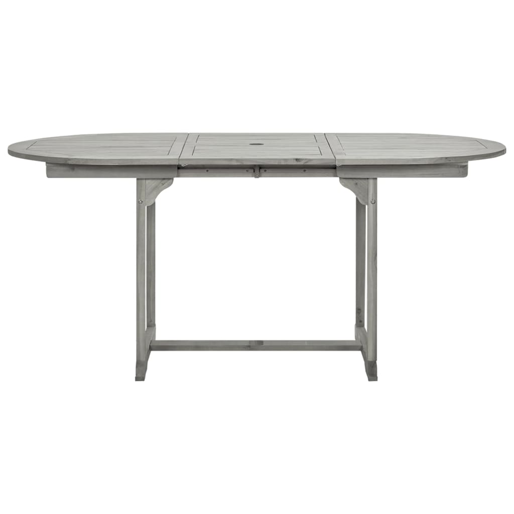 Tavolo da Pranzo per Esterni (120-170)x80x75 cm Massello Acacia