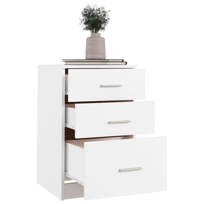 Comodino Bianco 40x40x63 cm in Legno Multistrato - homemem39