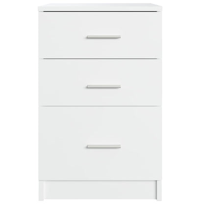 Comodino Bianco 40x40x63 cm in Legno Multistrato | homemem39