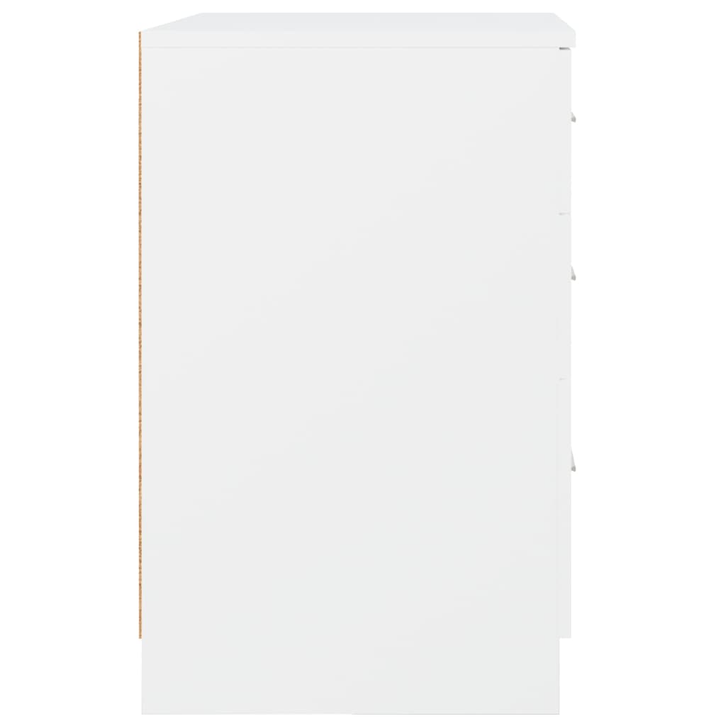 Comodino Bianco 40x40x63 cm in Legno Multistrato | homemem39