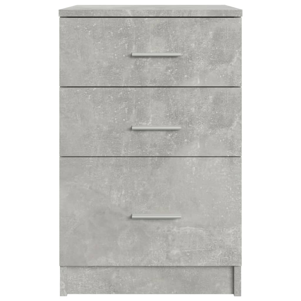 Comodino Grigio Cemento 40x40x63 cm in Legno Multistrato - homemem39