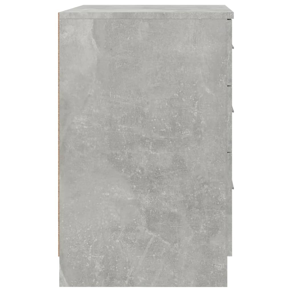 Comodino Grigio Cemento 40x40x63 cm in Legno Multistrato - homemem39