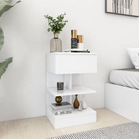 Comodini Bianchi 2 pz 40x35x65 cm in Legno Ingegnerizzato - homemem39