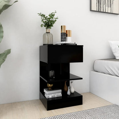 Comodini 2 pz Neri 40x35x65 cm - homemem39