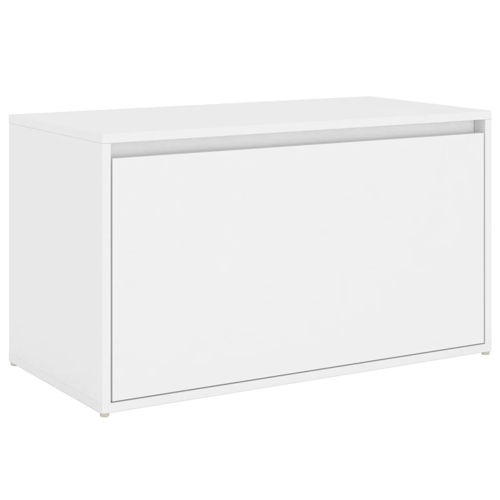 Panca da Ingresso 80x40x45 cm Bianca in Legno Multistrato | homemem39