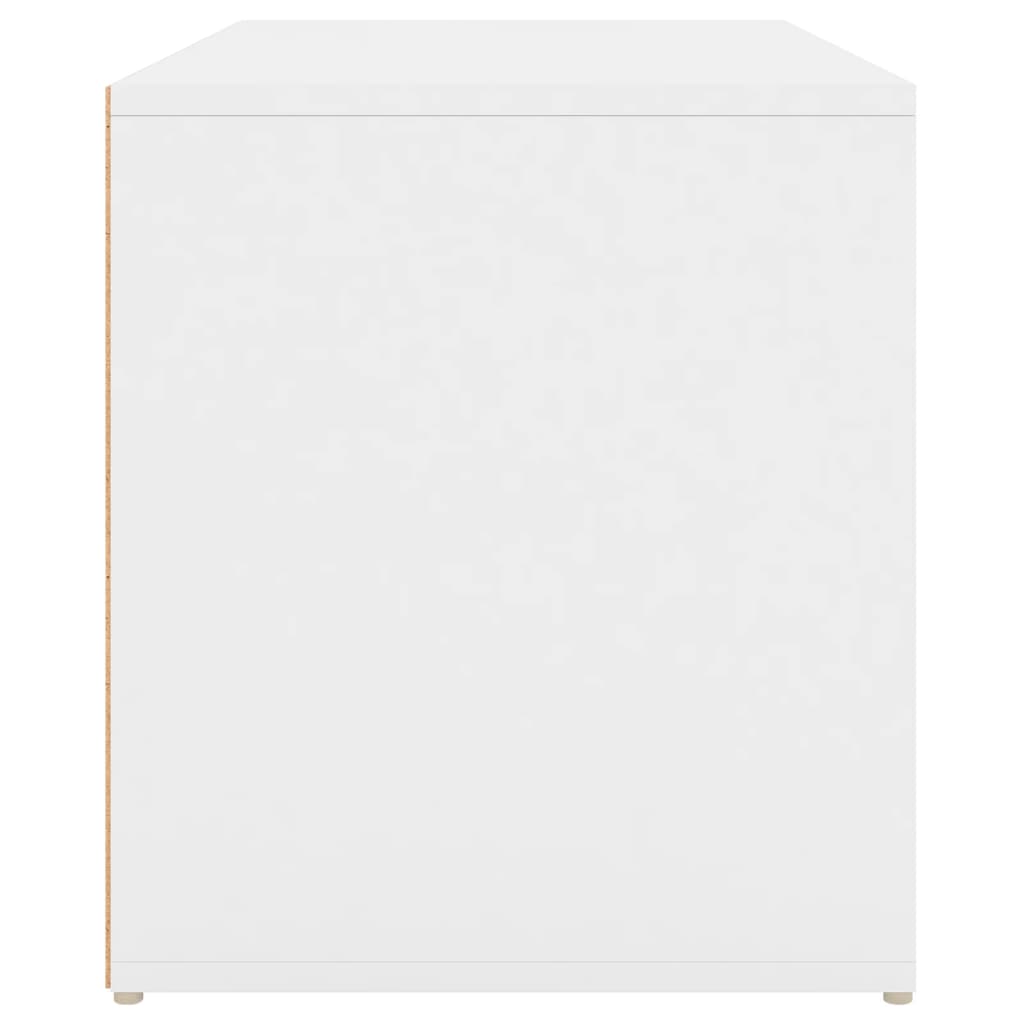 Panca da Ingresso 80x40x45 cm Bianca in Legno Multistrato | homemem39
