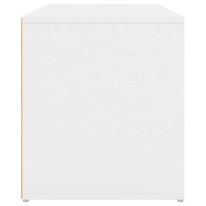 Panca da Ingresso 80x40x45 cm Bianca in Legno Multistrato | homemem39