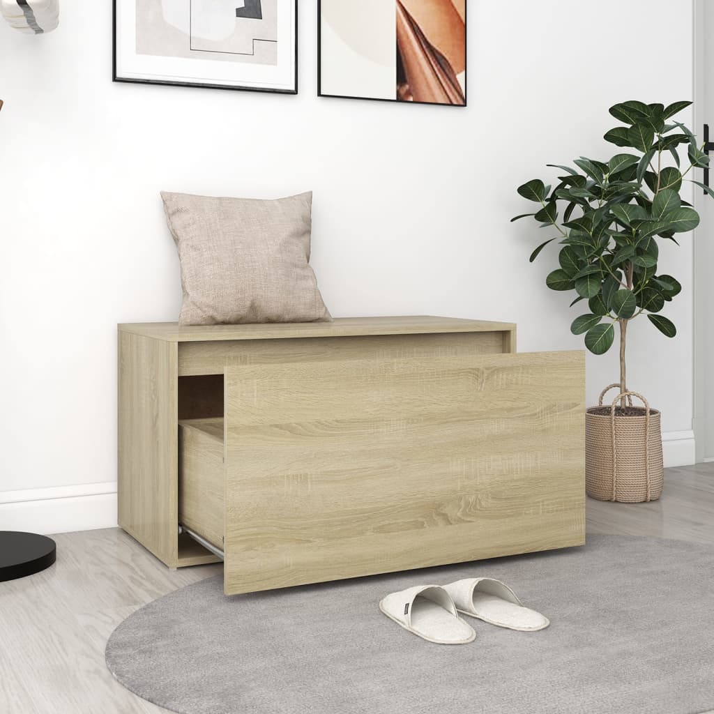 Panca da Ingresso 80x40x45 cm Rovere Sonoma Truciolato - homemem39