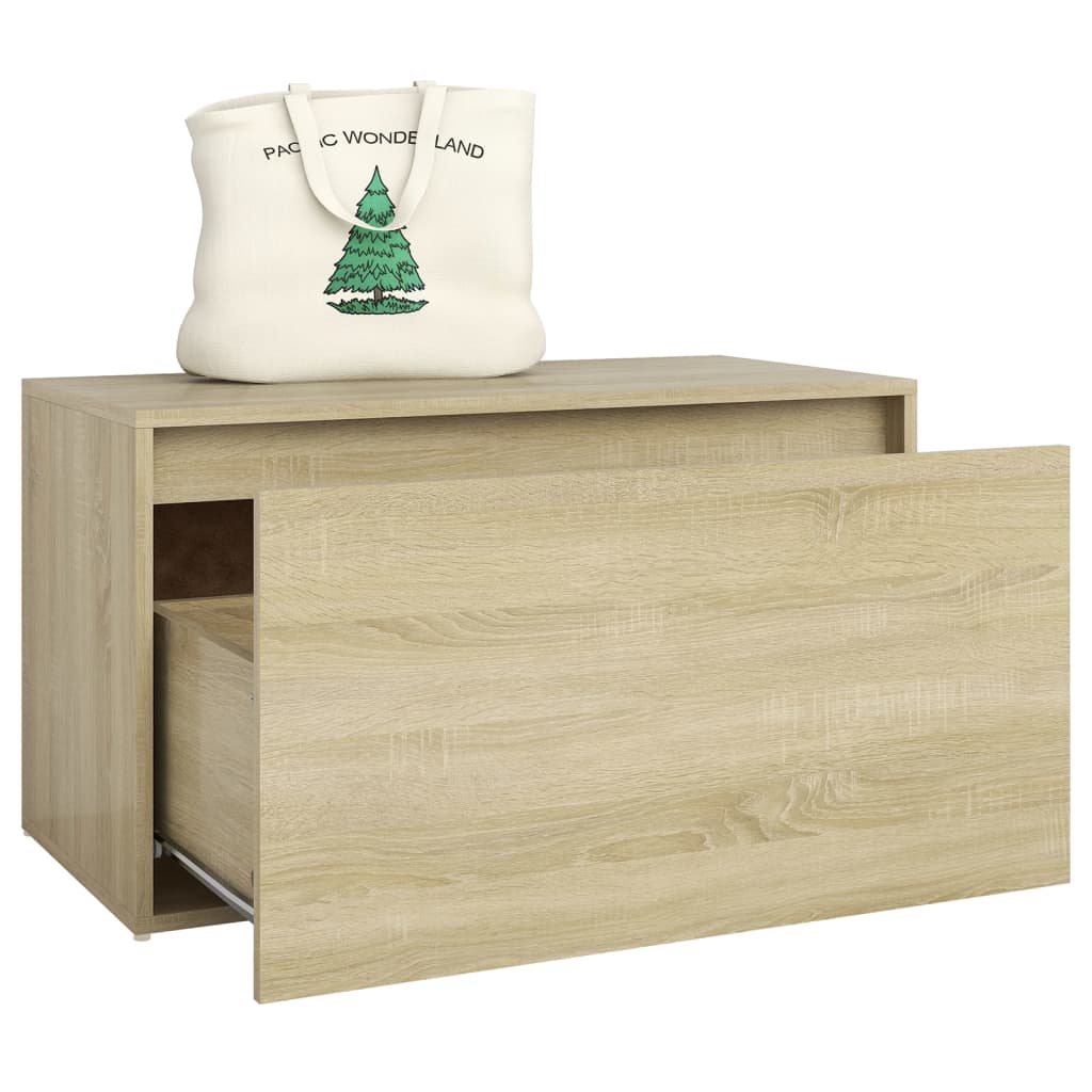 Panca da Ingresso 80x40x45 cm Rovere Sonoma Legno Multistrato | homemem39