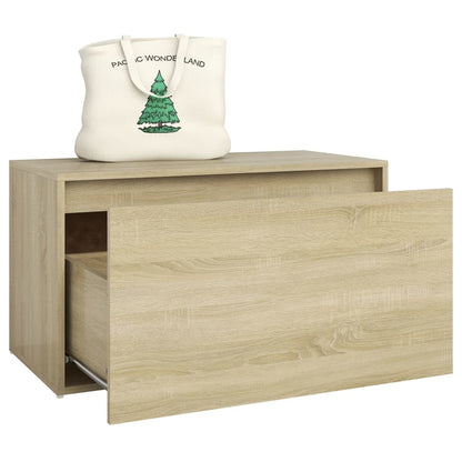 Panca da Ingresso 80x40x45 cm Rovere Sonoma Legno Multistrato | homemem39