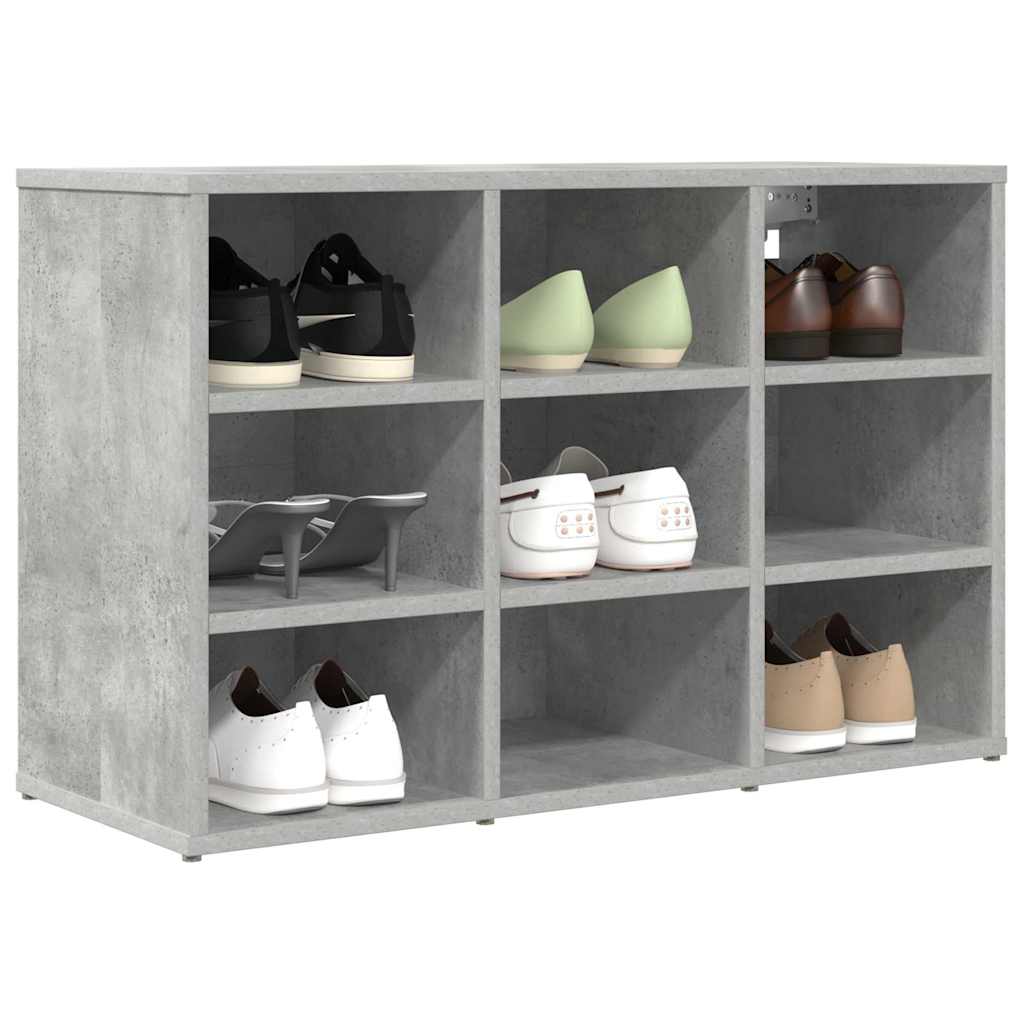 Mobile per scarpe Grigio cemento 77,5 x 30 x 51 cm