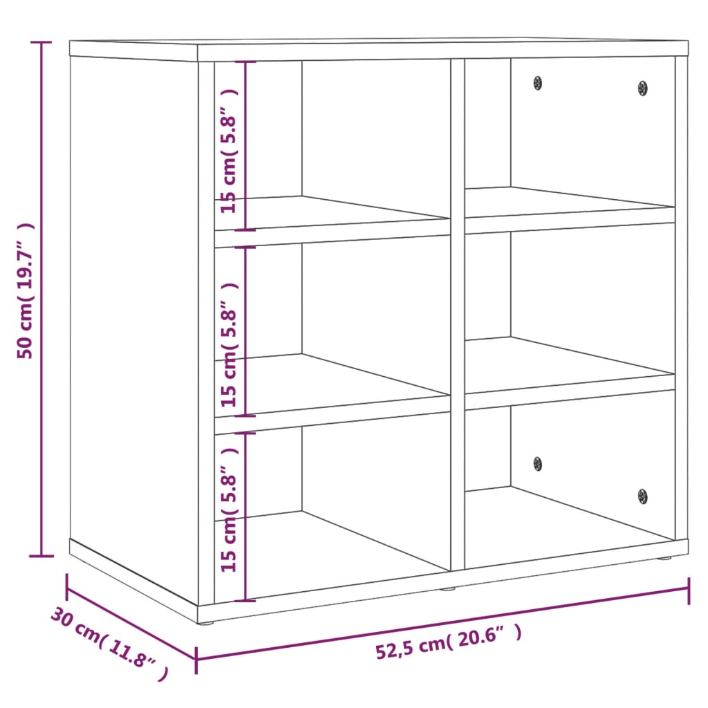 Scarpiere 2 pz Grigie Cemento 52,5x30x50 cm