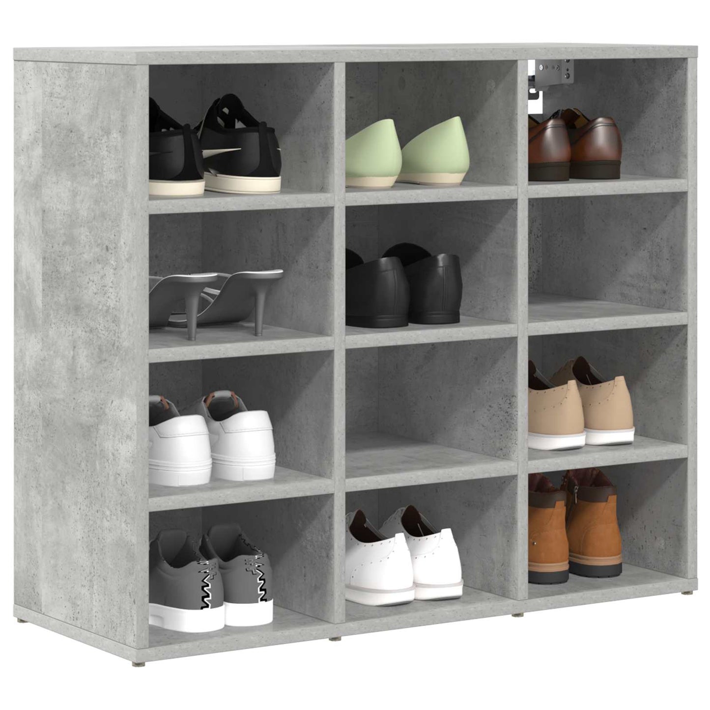 Mobile per scarpe Grigio cemento 77,5 x 30 x 67 cm