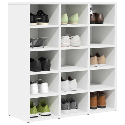 Mobile per scarpe Bianco 77,5 x 30 x 83,5 cm Legno multistrato