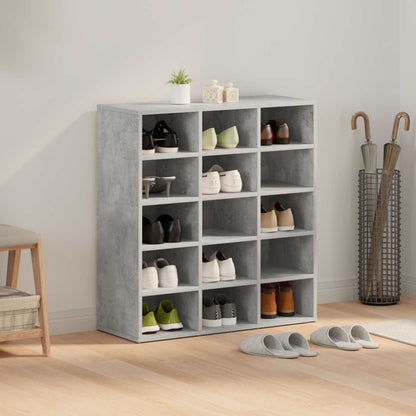 Mobile per scarpe Grigio cemento 77,5 x 30 x 83,5 cm