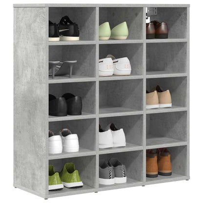 Mobile per scarpe Grigio cemento 77,5 x 30 x 83,5 cm