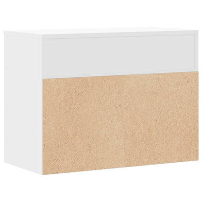Panca Portascarpe Bianca 60x30x45cm in Truciolato