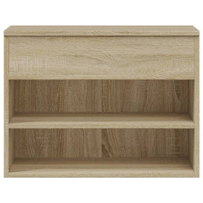 Panca Portascarpe Rovere Sonoma 60x30x45 cm in Truciolato