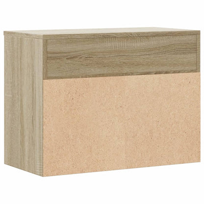 Panca Portascarpe Rovere Sonoma 60x30x45 cm in Truciolato