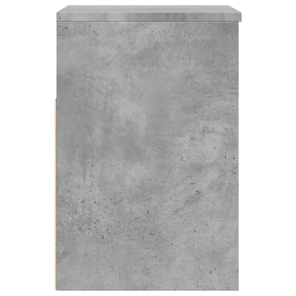 Panca Portascarpe Grigio Cemento 60x30x45 cm in Truciolato - homemem39