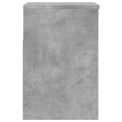 Panca Portascarpe Grigio Cemento 60x30x45 cm in Truciolato - homemem39