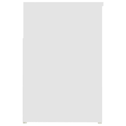 Panca Portascarpe Bianco 103x30x54,5 cm in Truciolato - homemem39