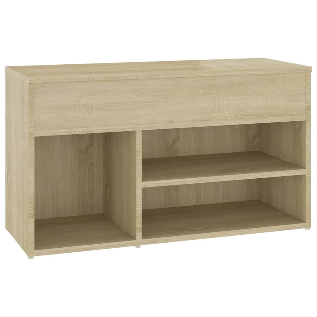 Panca Portascarpe Rovere Sonoma 103x30x54,5 cm in Truciolato - homemem39