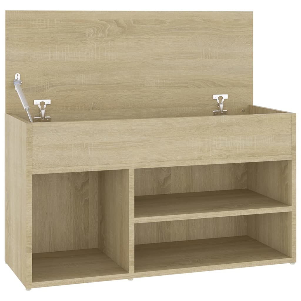 Panca Portascarpe Rovere Sonoma 103x30x54,5 cm in Truciolato - homemem39