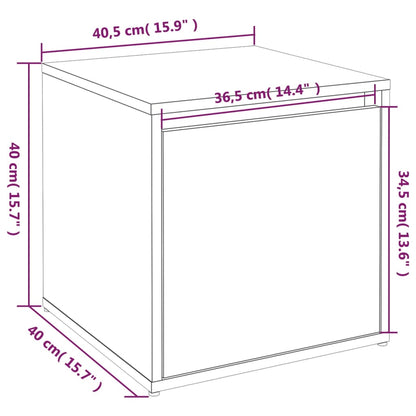 Cassetto Contenitore Bianco 40,5x40x40 cm in Legno Multistrato | homemem39