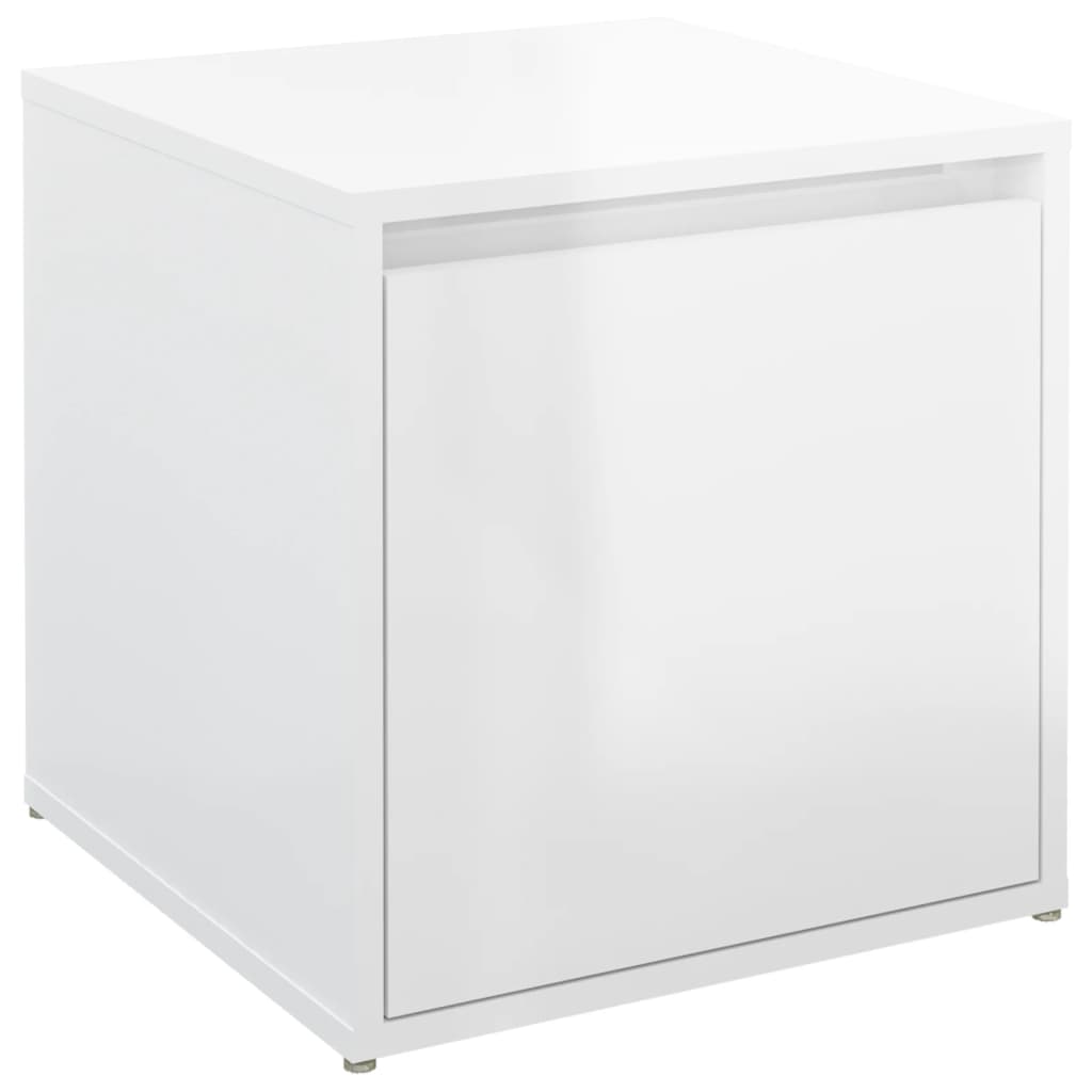 Cassetto Contenitore Bianco Lucido 40,5x40x40 cm in Legno - homemem39