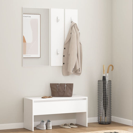 Set di Mobili da Corridoio Bianco in Legno Multistrato - homemem39