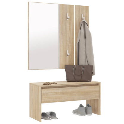 Set di Mobili da Corridoio Rovere Sonoma in Legno Multistrato | homemem39