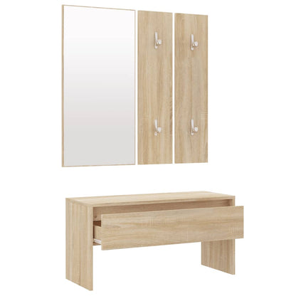 Set di Mobili da Corridoio Rovere Sonoma in Legno Multistrato - homemem39