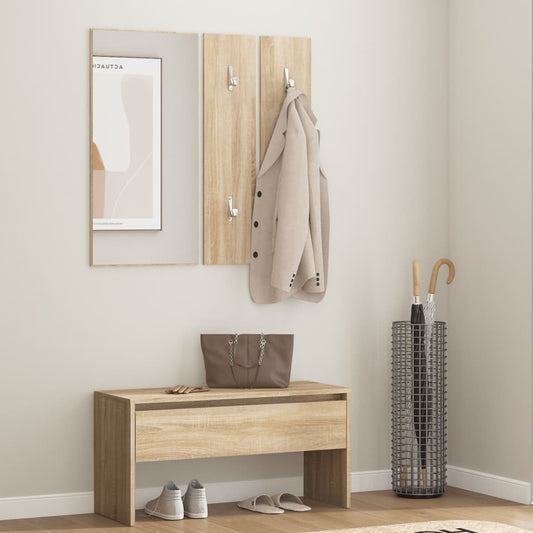 Set di Mobili da Corridoio Rovere Sonoma in Legno Multistrato - homemem39