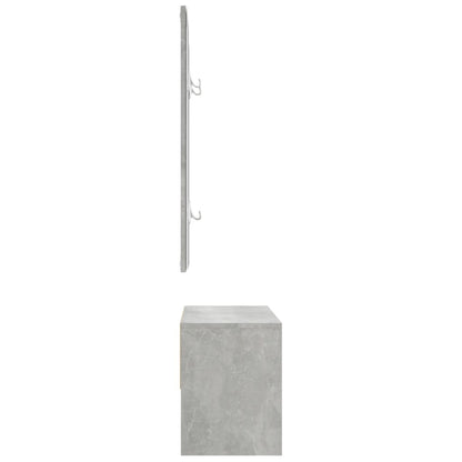 Set di Mobili da Corridoio Grigio Cemento in Legno Multistrato - homemem39