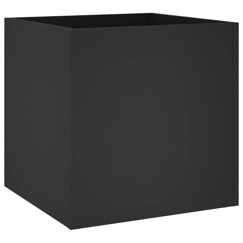 Fioriera Nera 40x40x40 cm in Legno Multistrato - homemem39