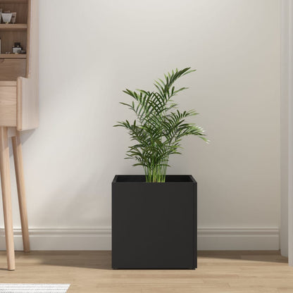 Fioriera Nera 40x40x40 cm in Legno Multistrato - homemem39