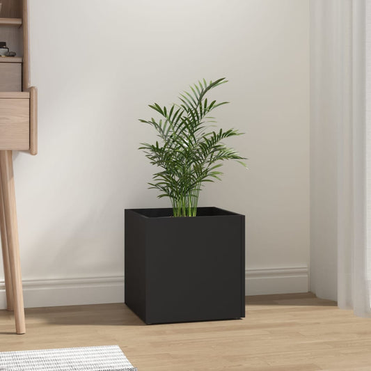 Fioriera Nera 40x40x40 cm in Legno Multistrato - homemem39