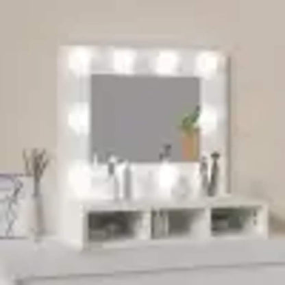 Mobile a Specchio con LED Bianco 60x31,5x62 cm | homemem39