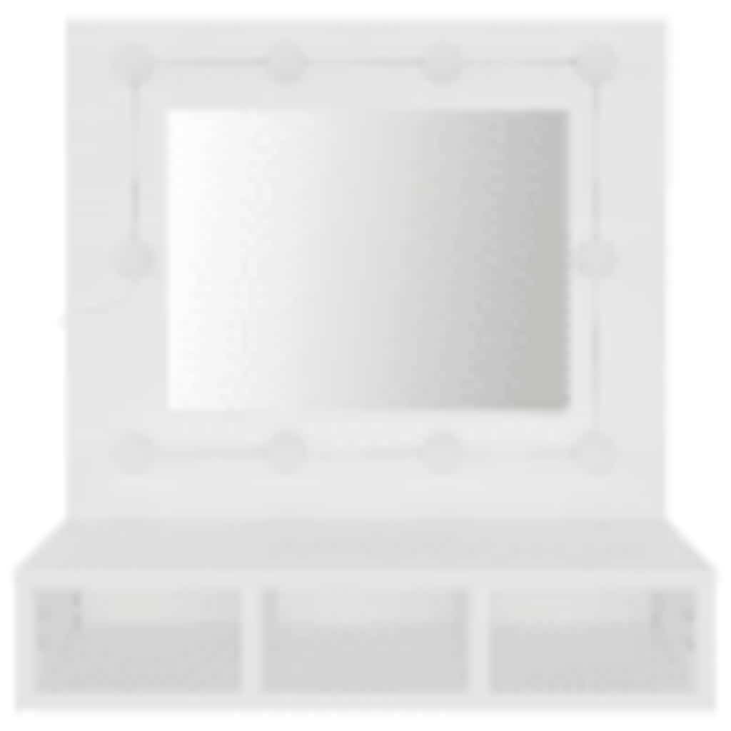 Mobile a Specchio con LED Bianco 60x31,5x62 cm | homemem39