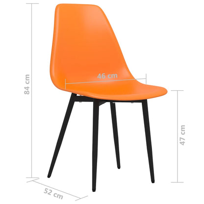 Sedie da Pranzo 4 pz Arancioni in PP | homemem39