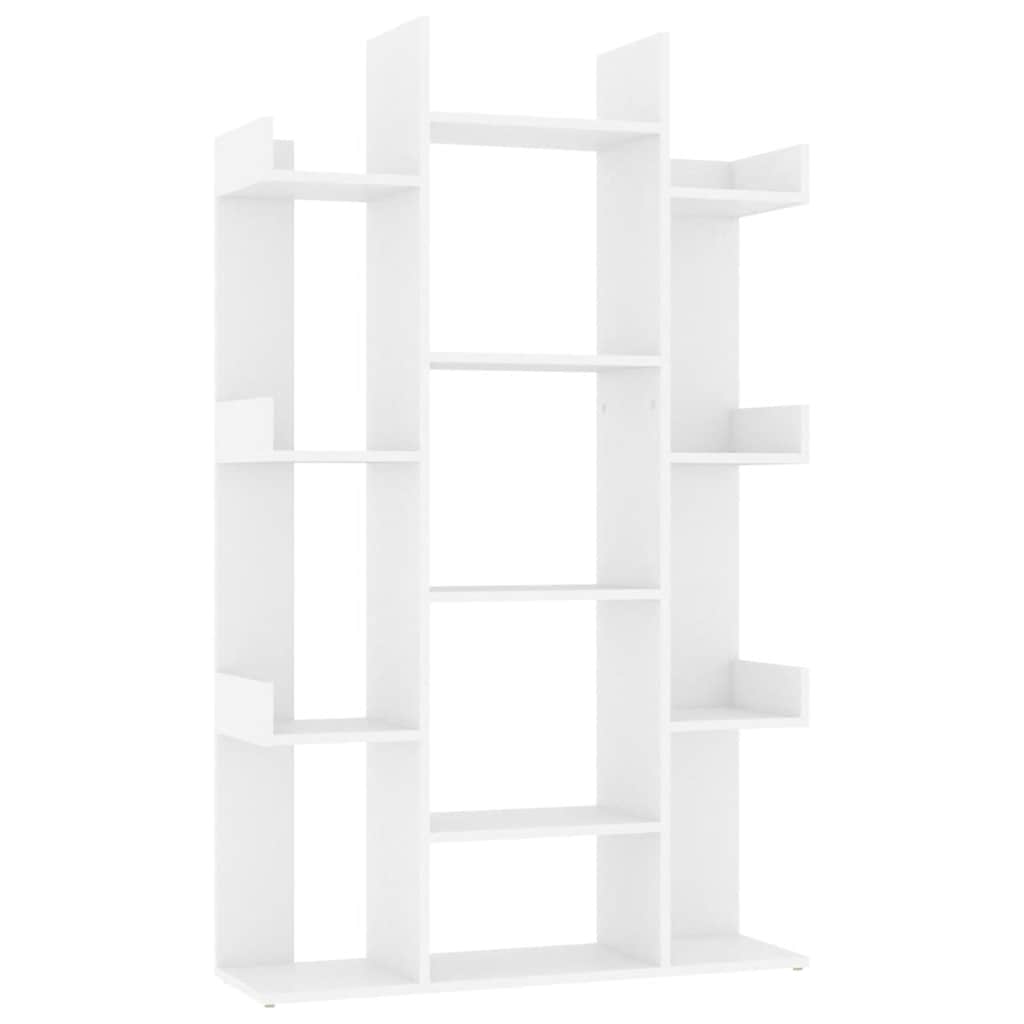 Libreria Bianca 86x25,5x140 cm in Legno Multistrato | homemem39
