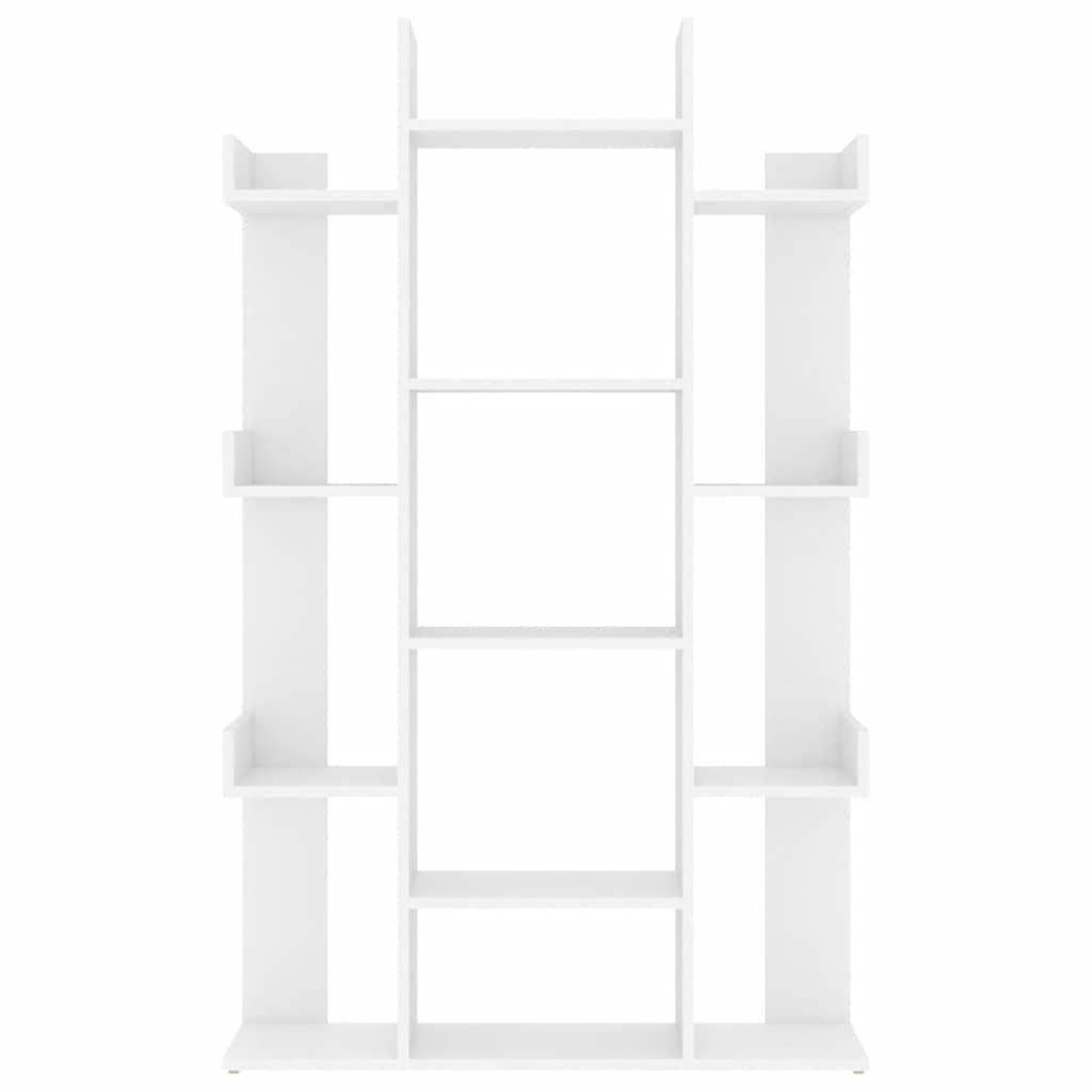 Libreria Bianca 86x25,5x140 cm in Legno Multistrato | homemem39