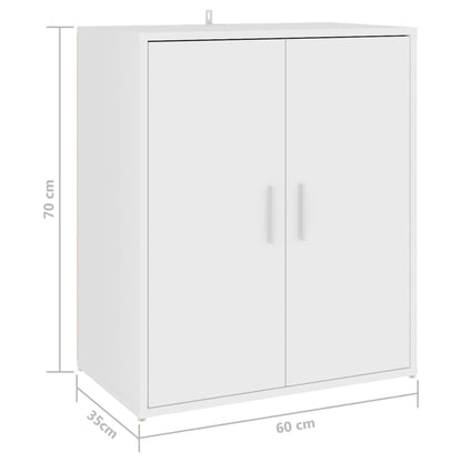 Scarpiera Bianca 60x35x70 cm in Truciolato - homemem39